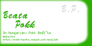 beata pokk business card